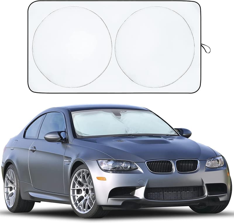 Car Windshield Sun Shade - Blocks 99% Heat, Fits Most Vehicles