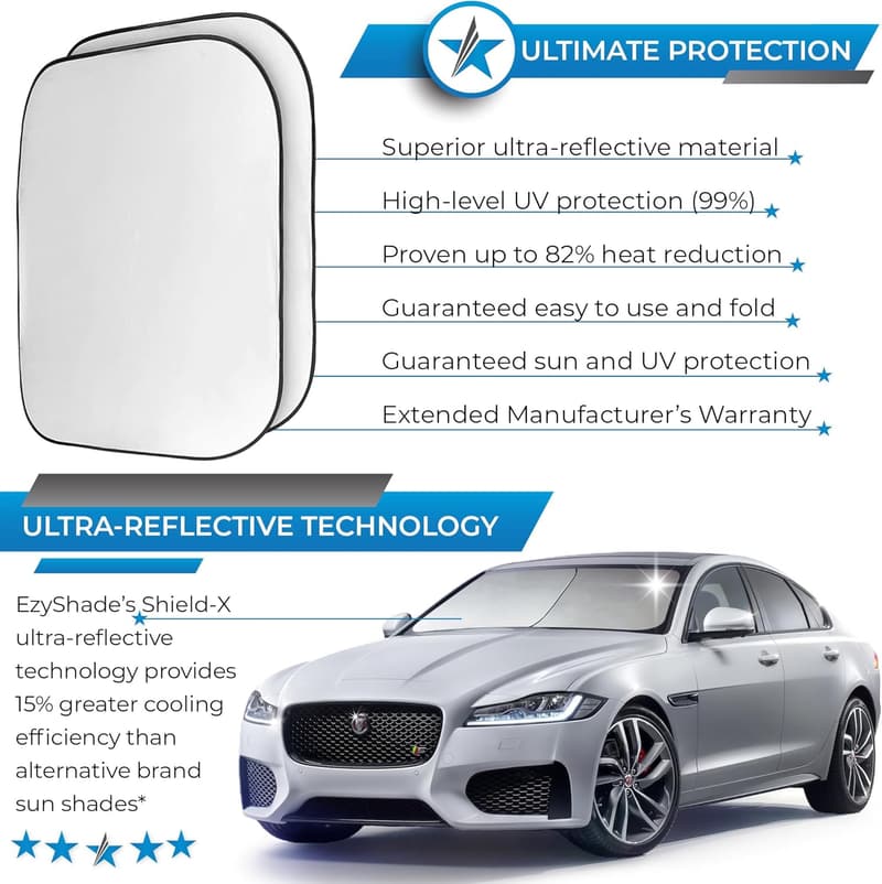 Foldable Windshield Sun Shade with Reflective Technology