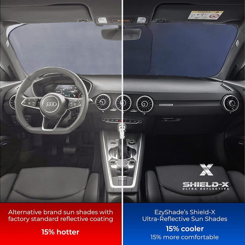 Foldable Windshield Sun Shade with Reflective Technology