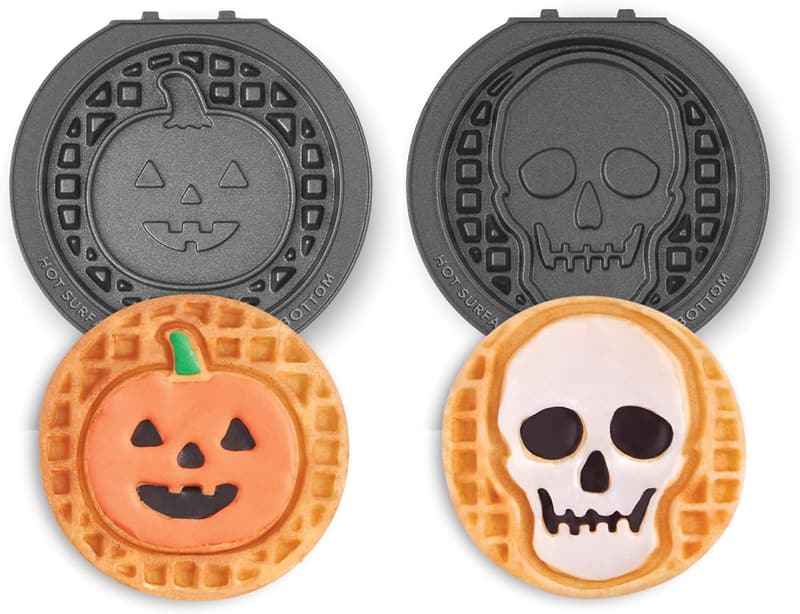 DASH Mini Waffle Maker Plates Set - Skull & Jack-O-Lantern