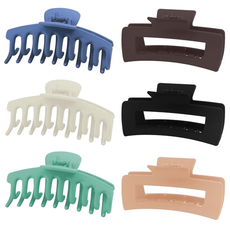 Large Claw Clips for Thick Hair - 6 Pack for Women