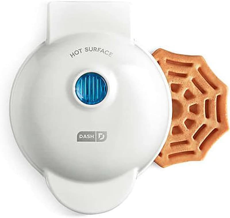 Halloween Spiderweb Mini Waffle Maker - Non-Stick, Easy Clean