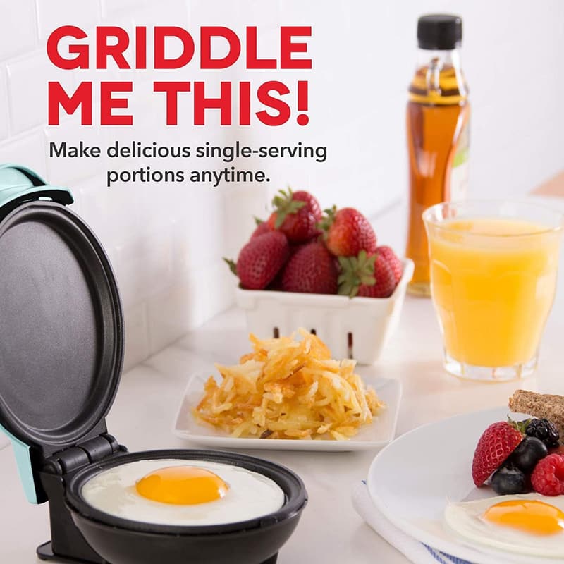 DASH Electric Mini Griddle for Pancakes & Snacks - Aqua