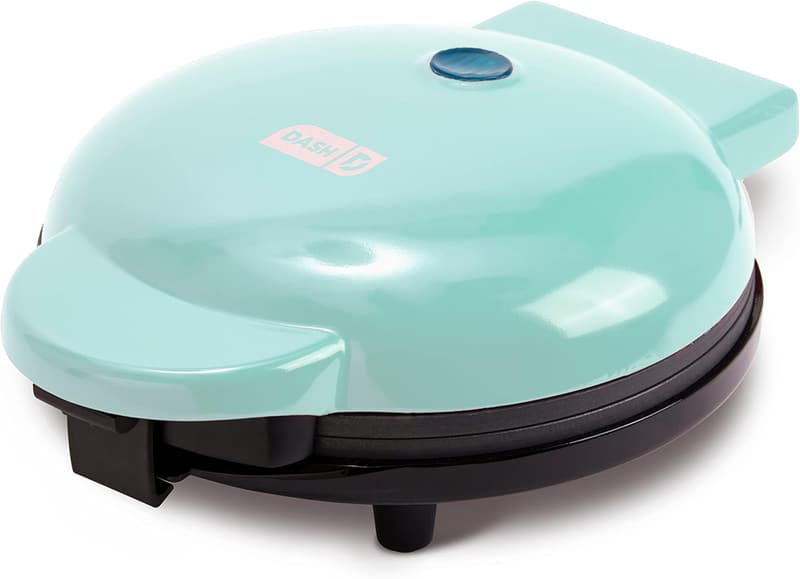 DASH Aqua 8” Waffle Maker with Non-Stick Cooking Surface