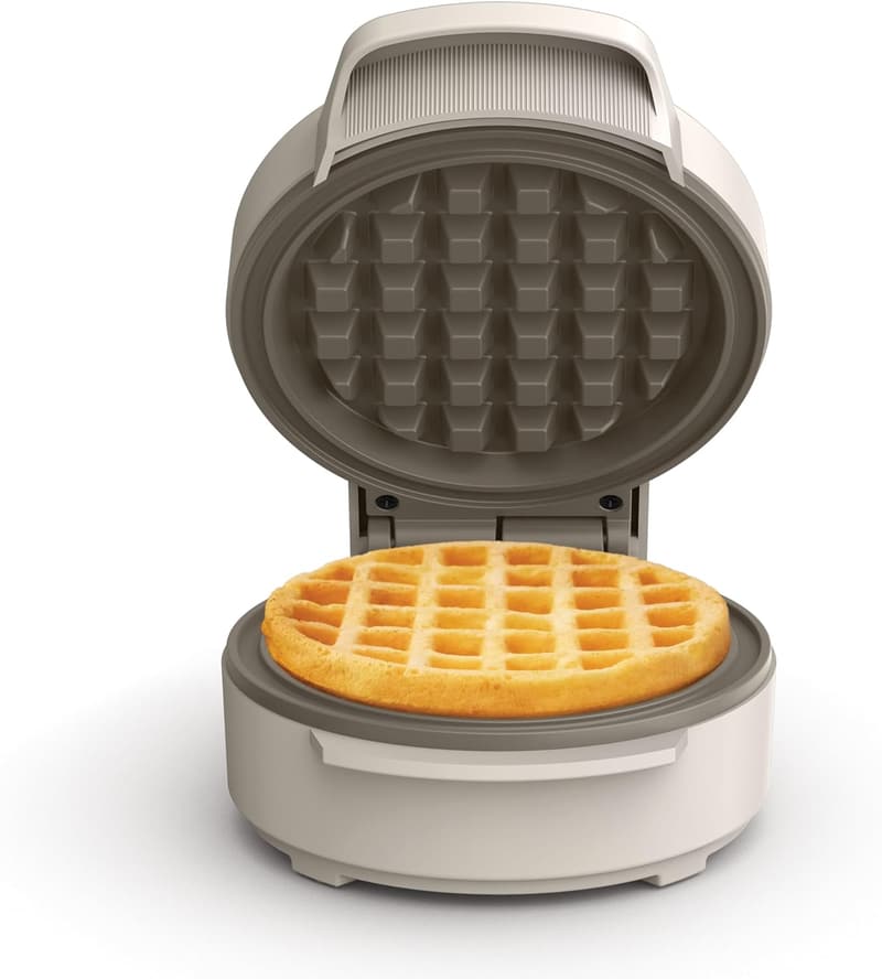 Mini Waffle Maker with Ceramic Nonstick & Cool Touch Handles
