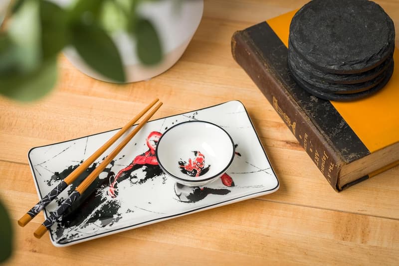 Spider-Man Ceramic Sushi Set with Dipping Dish & Chopsticks
