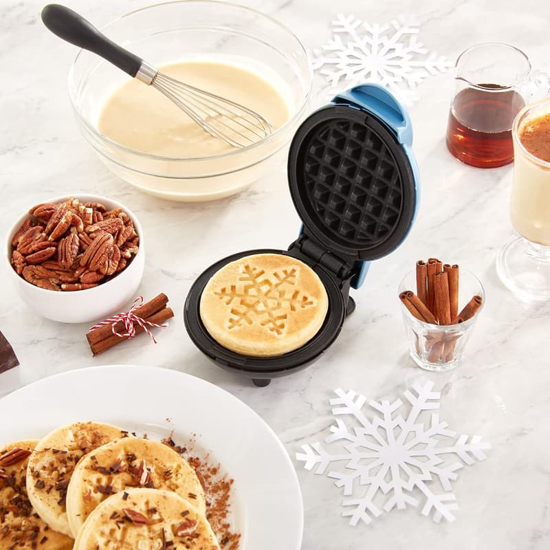 Blue Dash Snowflake Waffle Maker