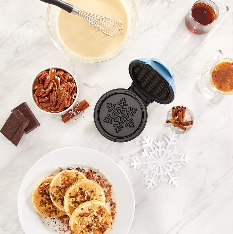 Blue Dash Snowflake Waffle Maker