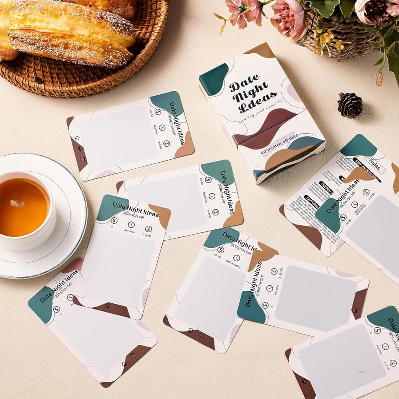 Date Night Scratch-Off Ideas Cards for Couples - Romantic & Adventurous