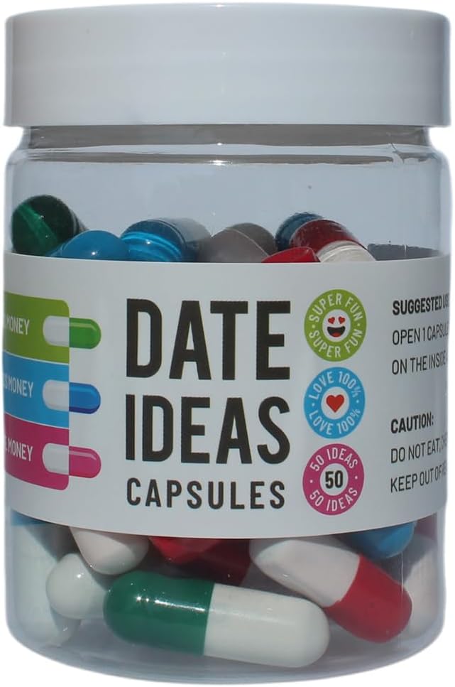 Valentine's Day Date Night Ideas Capsules in a Bottle (50 pcs)