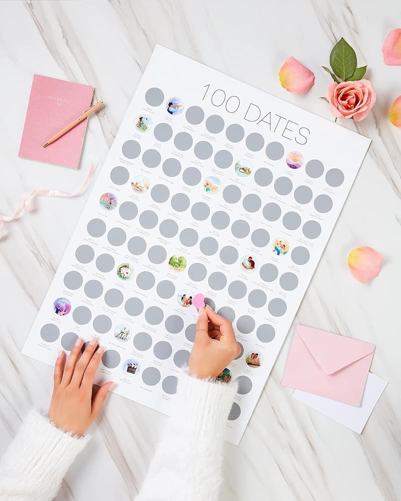 Date Night Scratch Off Poster for Couples - Anniversary Ideas