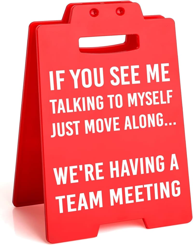 Humorous Desk Sign - Funny Office Decor Gift for Coworkers
