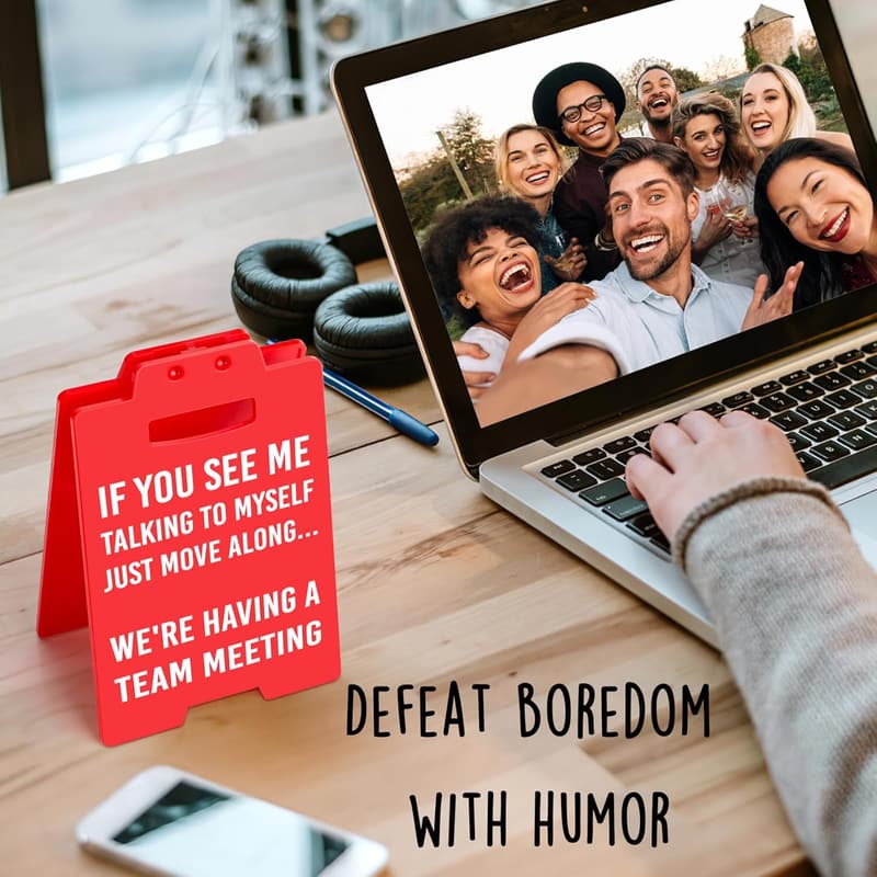 Humorous Desk Sign - Funny Office Decor Gift for Coworkers