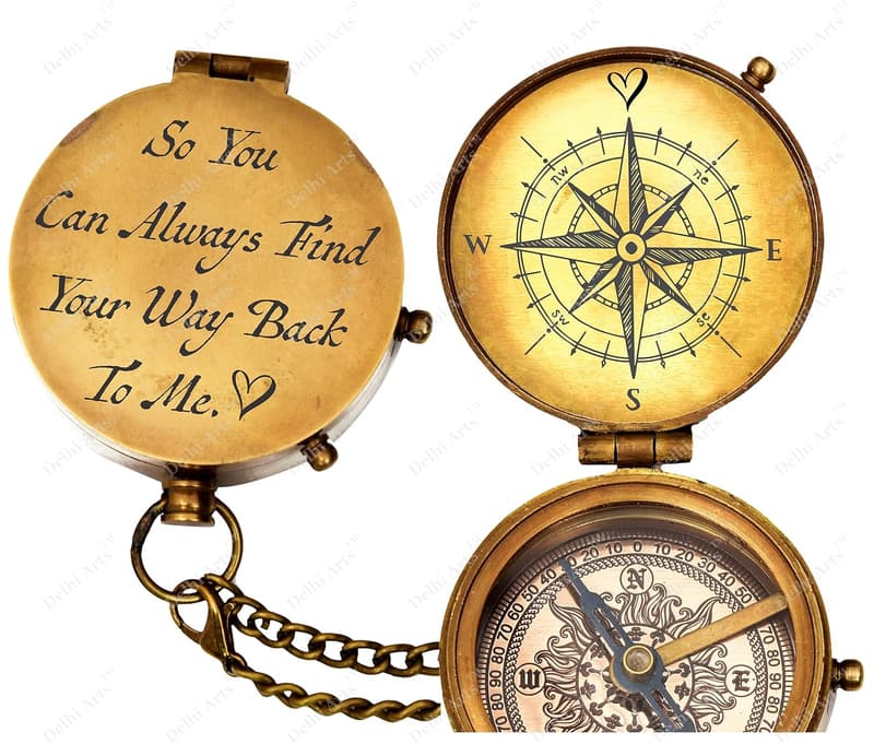 Personalized Compass - Luxury Anniversary Gift for Couples