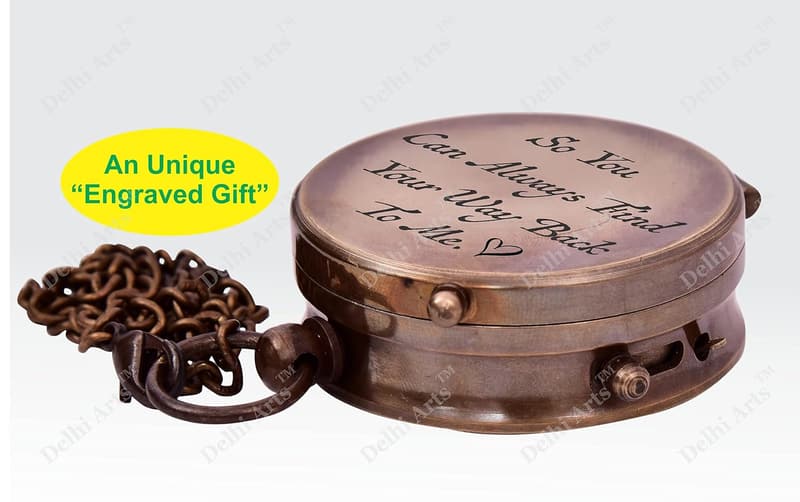 Personalized Compass - Luxury Anniversary Gift for Couples