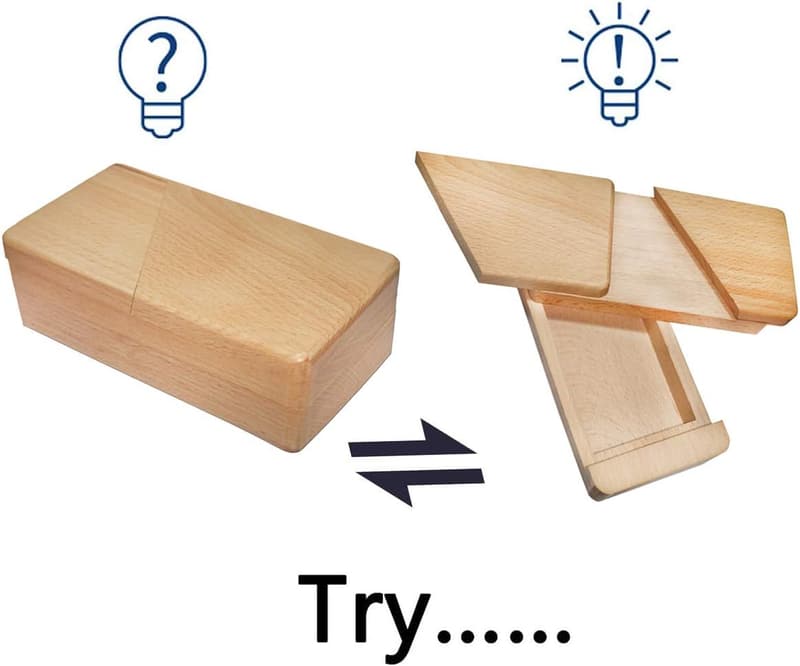3D Wooden Magic Puzzle Box - Surprise Gift for Birthday Party