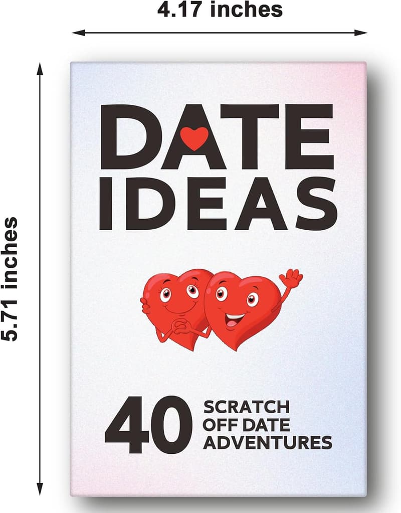 Valentine's Day Scratch-Off Date Ideas Card for Couples