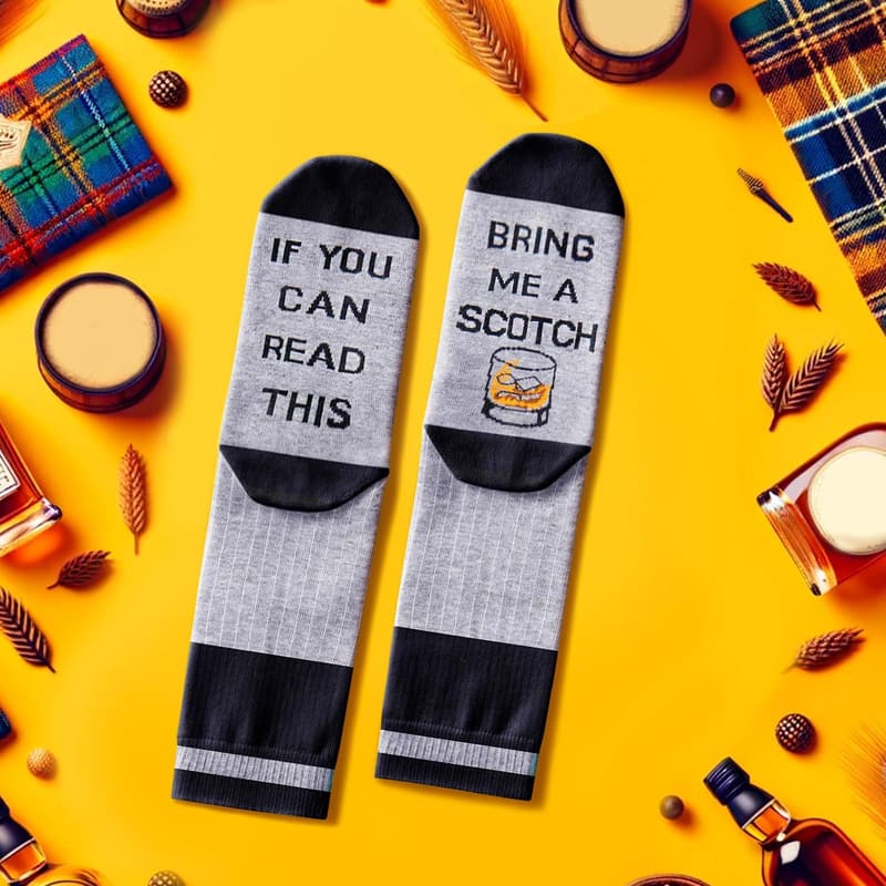 Drink Lover's Gift Set - Scotch Whiskey Socks for Men