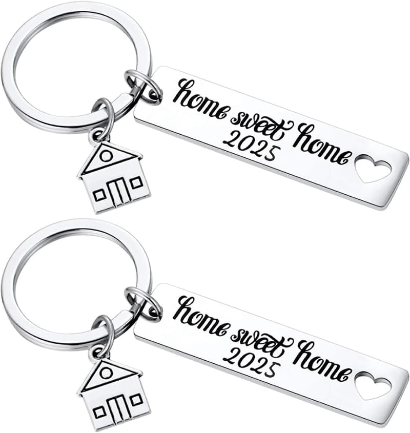 Keychain Set - Home Sweet Home Housewarming Gift for New Homeowners