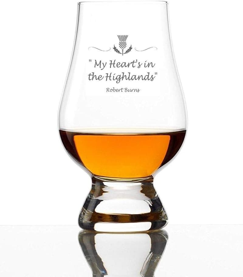Engraved Glencairn Whisky Glass with Burns Quote - Scotland