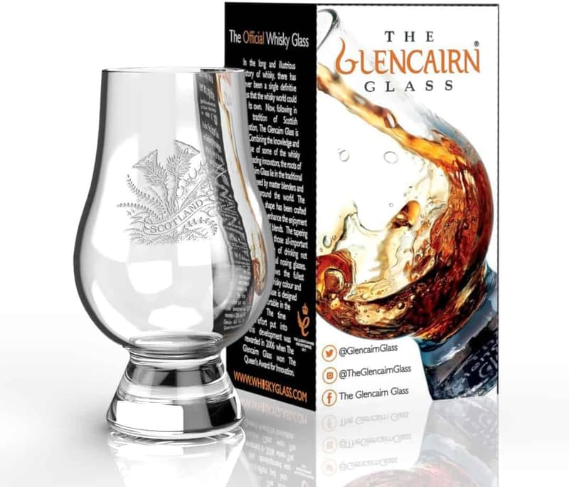Scottish Whisky Glass with Glencairn Twin Thistle Design