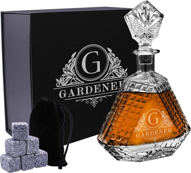 Personalized Triangle-Shaped Whiskey Decanter - 23 oz
