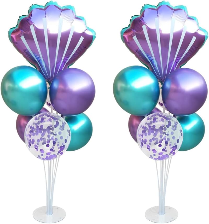 Mermaid Birthday Centerpiece Kit with Balloons & Sea Shells