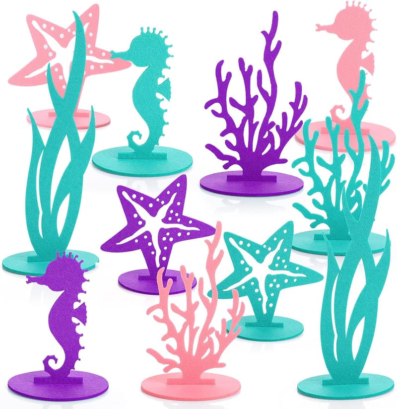 Mermaid Party Decorations Set - 22 Pcs Ocean Theme Centerpieces