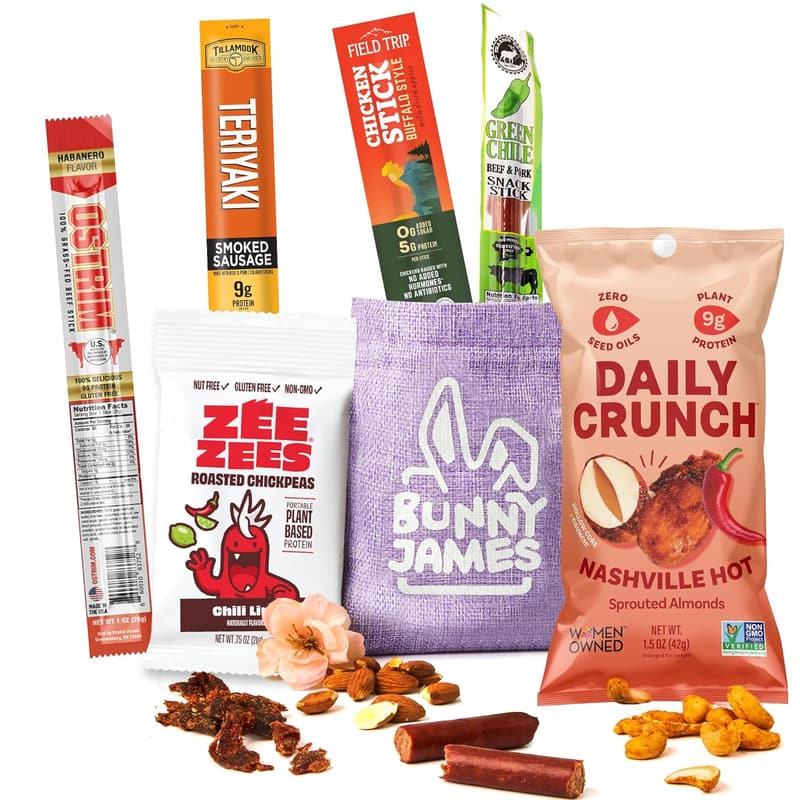 Father's Day Spicy Jerky & Nuts Gift Basket for Men
