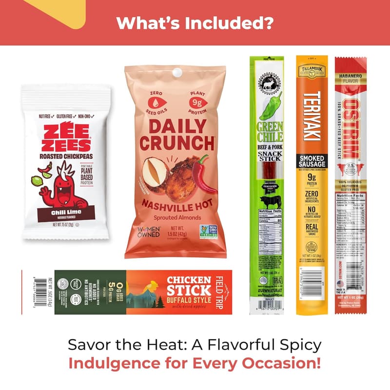 Father's Day Spicy Jerky & Nuts Gift Basket for Men
