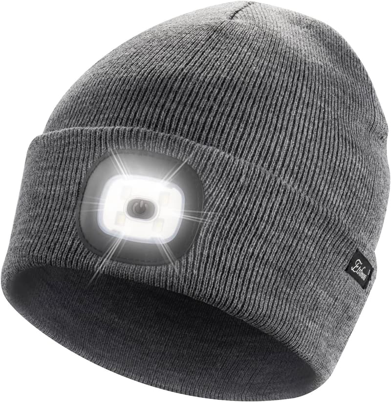 USB Rechargeable Beanie for Men & Dads