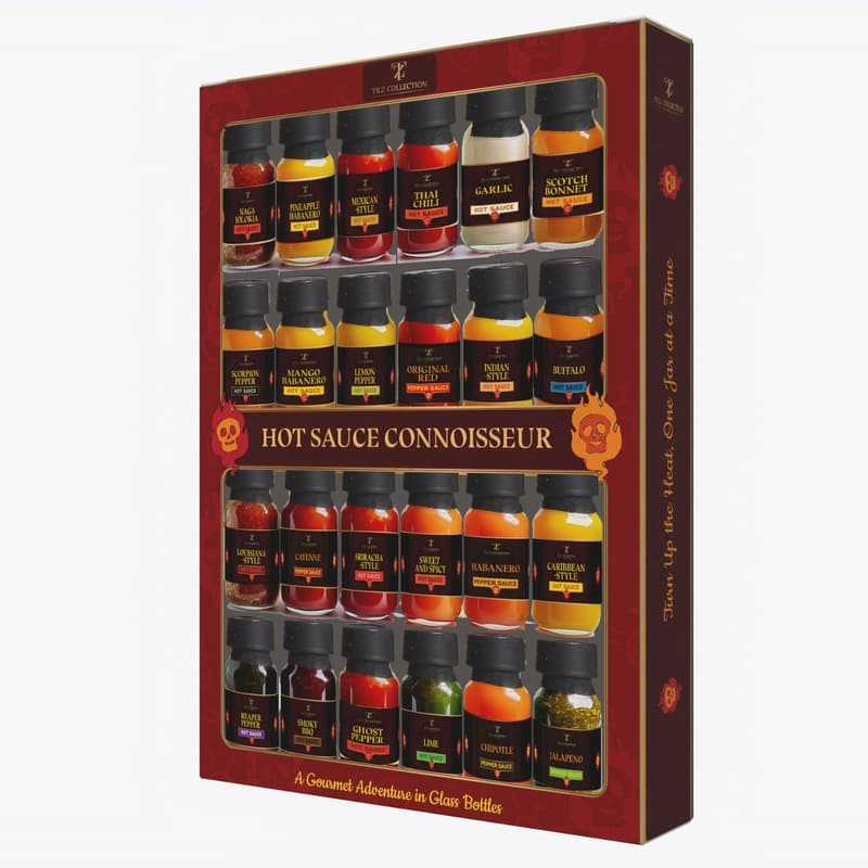 Hot Sauce Gift Set - 24 Mini Variety Pack for Foodies