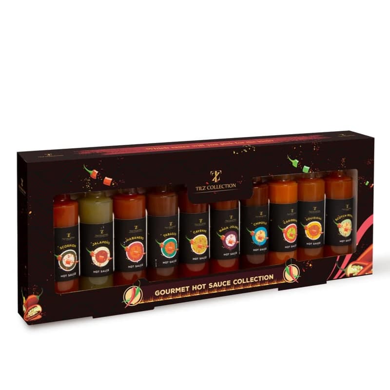 Chili Hot Sauce Gift Set - 10 Varieties for Food Lovers