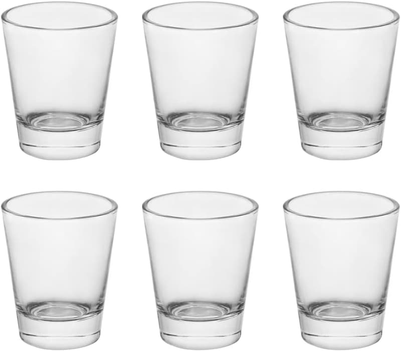 Clear Heavy Base Shot Glasses Set (6 Pack) - 1.5 oz