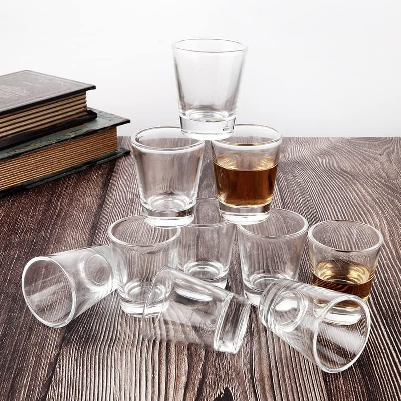 Clear Heavy Base Shot Glasses Set (6 Pack) - 1.5 oz