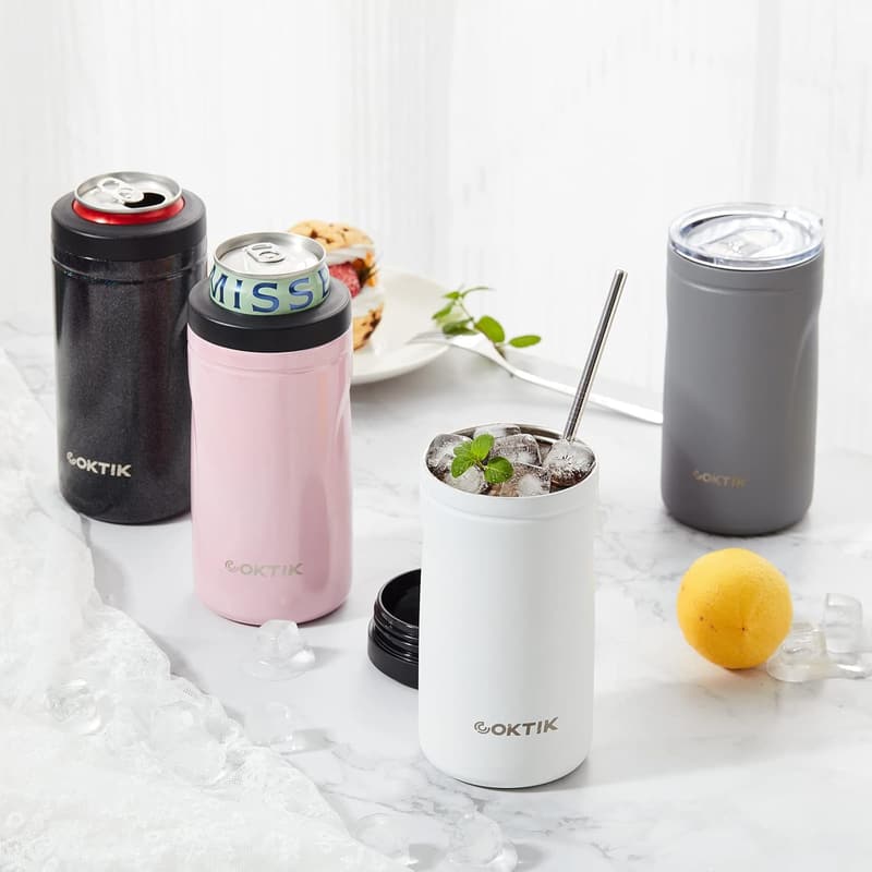 Insulated 5-in-1 Can Cooler for 12 oz Cans & Bottles
