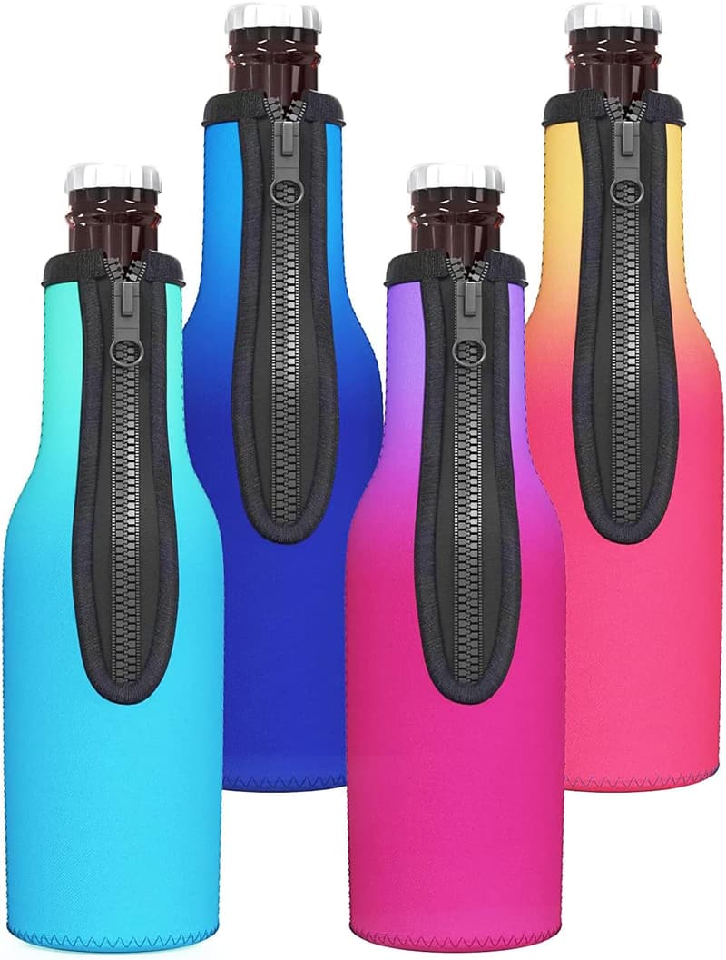 Ombre Memory Foam Cooler Sleeves for Cans & Bottles (4-Pack)
