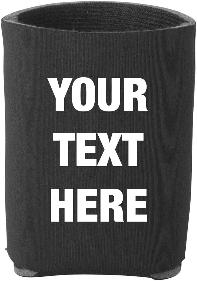 Custom Personalized Beverage Holder Cooler Set - 12 Pack (Black)