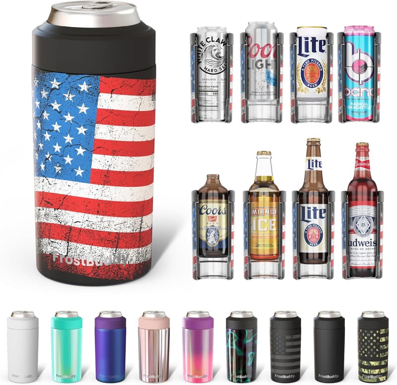 Universal Can Cooler - Insulated Stainless Steel for 12/16 oz Bottles