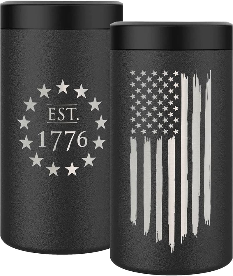 American Flag 4-in-1 Insulated Can Cooler Gift