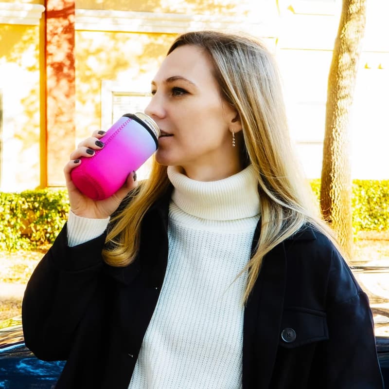Ombre Memory Foam Cooler Sleeves for Cans and Bottles (4-Pack)