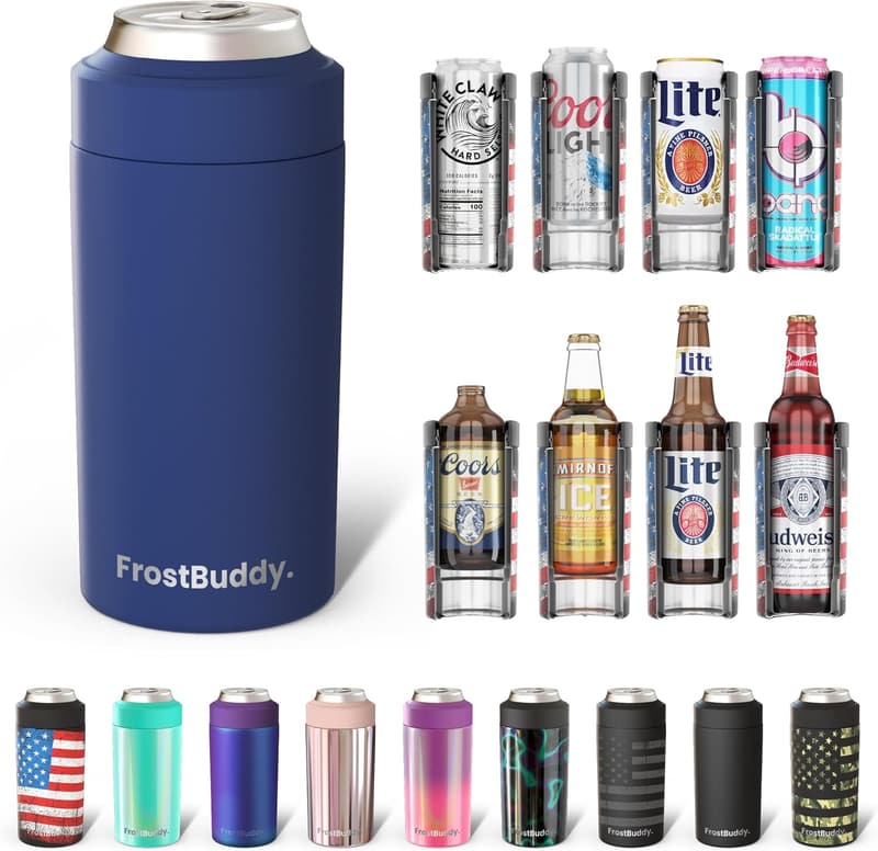 Universal Insulated Can Cooler for 12-16 oz Bottles (Navy)