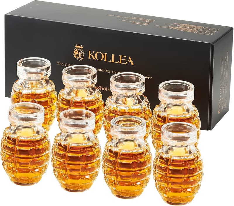 Father's Day Grenade Shot Glass Set - Heavy Base Whiskey Cups