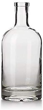 Nordic 25 oz Heavy Base Glass Liquor Bottle with T-Top Cork