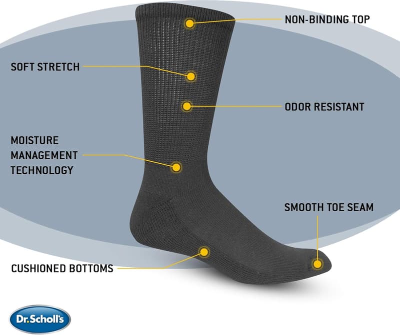 Diabetes Men's Non-Binding Socks - Moisture Management Pack