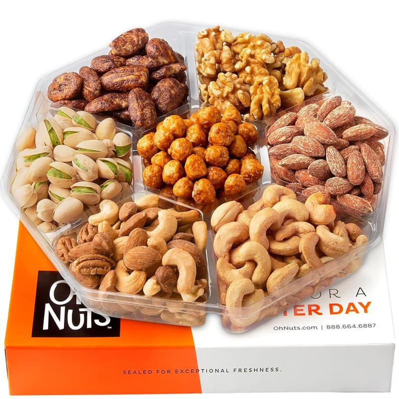 Father's Day Gift Basket - 1.8 LB Gourmet Roasted Nuts Assortment