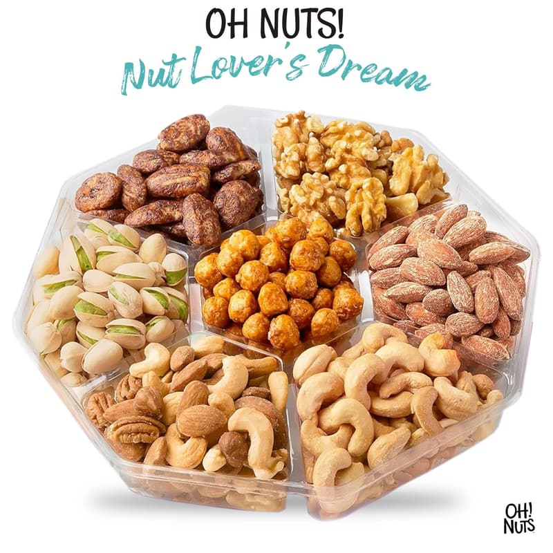 Father's Day Gift Basket - 1.8 LB Gourmet Roasted Nuts Assortment