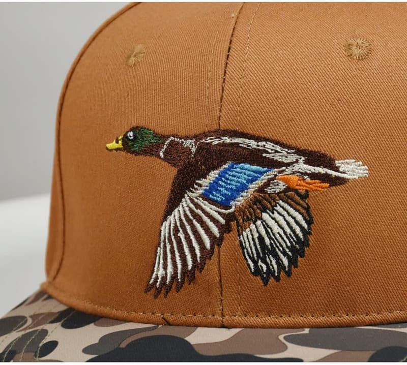Outdoorsman Snapback Hat with Unique Animal Embroidery