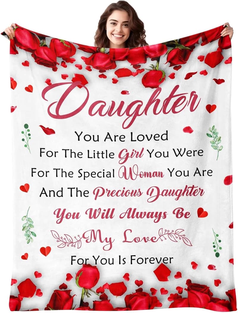 Birthday Gifts for Daughter - Soft Flannel Throw Blanket 50