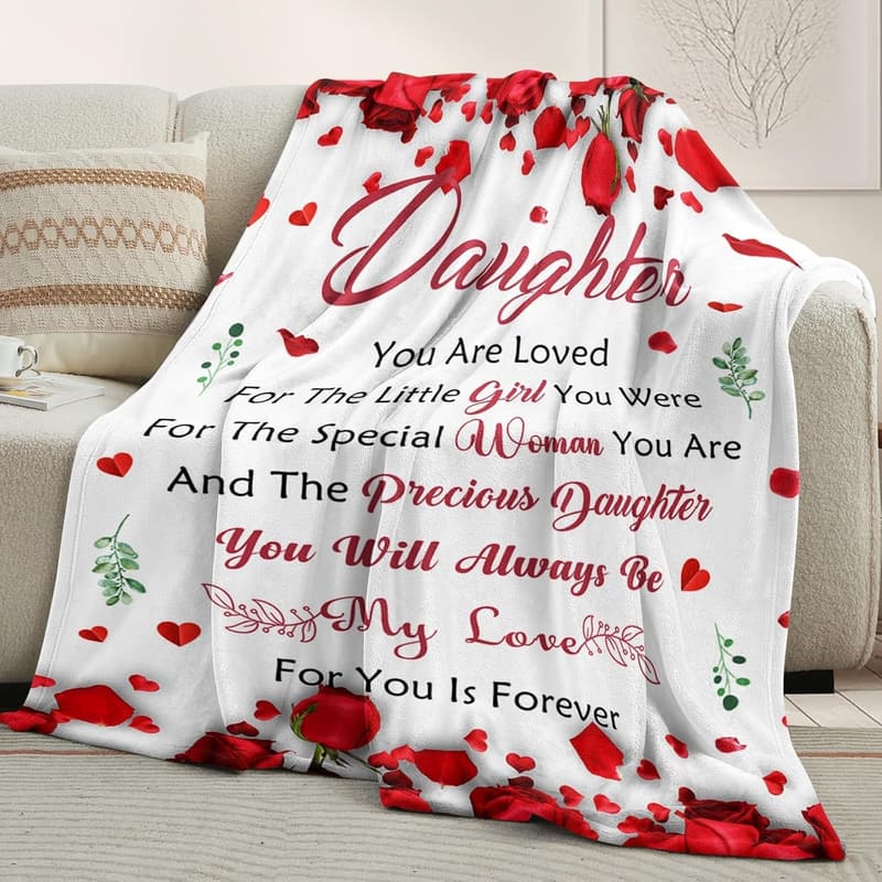 Birthday Gifts for Daughter - Soft Flannel Throw Blanket 50